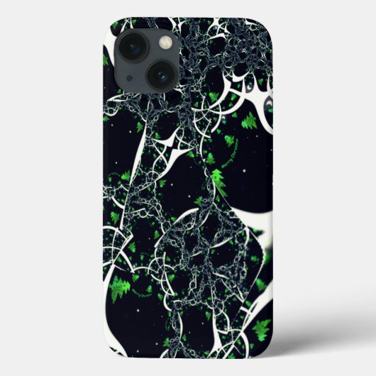 Onvolmaakte witte fractal op zwarte plek, brei Case-Mate iPhone case (Achterkant)