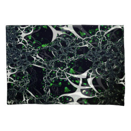 Onvolmaakte witte fractal op zwarte plek, brei kussensloop