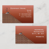 Onvoltooide Brick Wall-visitekaartjes sjablonen Visitekaartje (Voorkant / Achterkant)