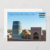 Onvoltooide Kalta Minor Minaret - Khiva, Oezbekist Briefkaart (Voorkant / Achterkant)