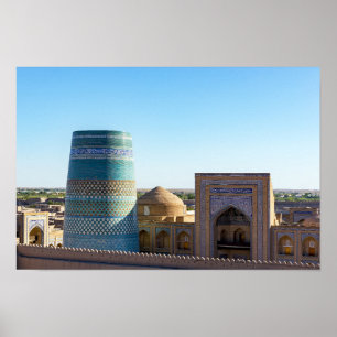 Onvoltooide Kalta Minor Minaret - Khiva, Oezbekist Poster