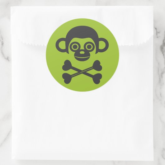 Onvoltooide Monkeys logo sticker (Tas)