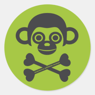 Onvoltooide Monkeys logo sticker