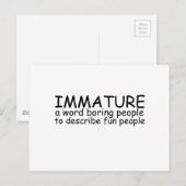 onvolwassen briefkaart (Voorkant / Achterkant)