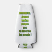 Onvolwassen grappige tekst flesjeskoeler (Voorkant)