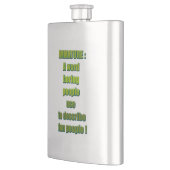 Onvolwassen grappige tekst heupfles (Links)