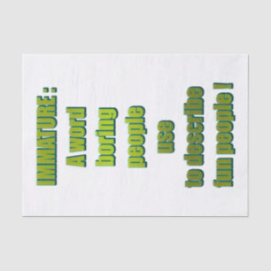 Onvolwassen grappige tekst tissuepapier