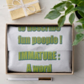 Onvolwassen grappige tekst tissuepapier (Geschenk)