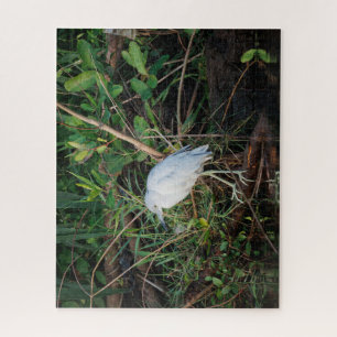 Onvolwassen kleine blauwe reiger legpuzzel