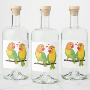 Onvolwassen lieveheersbeestjes Geel Groene Lieve V Likeurfles Etiket