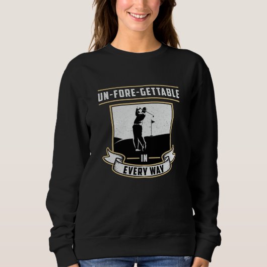 Onvoorbakbaar elke mei golf golfer grappig geschen trui (Voorkant)
