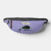 Onvoorspelbare zwarte kat citaat Lila Paarse Heuptasje (Liggend)