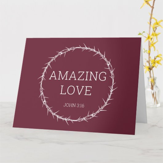 Onvoorstelbare Liefde – Jezus Christus Doornenkroo Kaart (Gele Bloem)