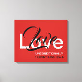 ONVOORWAARDELIJK Christelijke Bijbelscripts rood o Canvas Afdruk (Voorkant)