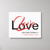 ONVOORWAARDELIJK Christelijke scripts opslaan Whit Canvas Afdruk (Voorkant)