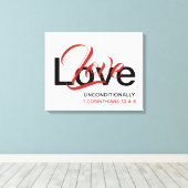 ONVOORWAARDELIJK Christelijke scripts opslaan Whit Canvas Afdruk (Insitu (Houten vloer))