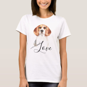 Onvoorwaardelijk liefdesbeagle Dog Portret T-shirt