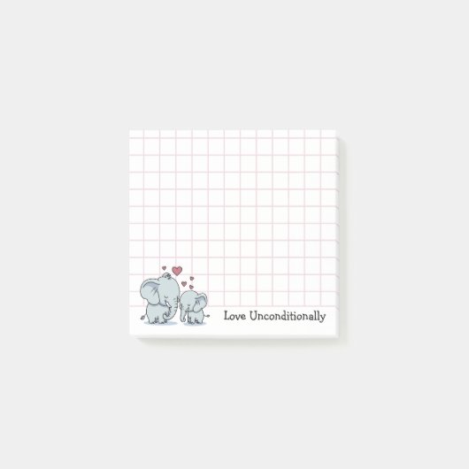 Onvoorwaardelijk liefhebben Olifanten Post-it® Notes (Voorkant)