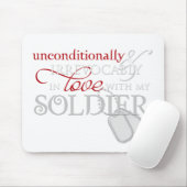 Onvoorwaardelijk verliefd op mijn soldaat muismat (Met muis)