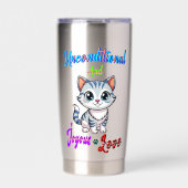 Onvoorwaardelijke en vreugdevolle liefde geïsoleerde drinkbeker (Voorkant)