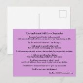Onvoorwaardelijke herinnering voor zelfliefde na k briefkaart (Voorkant / Achterkant)