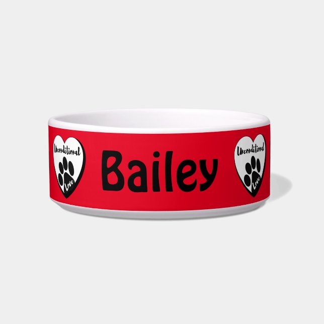 Onvoorwaardelijke liefde 2 keramisch pakket Bowl Voerbakje (Voorkant)