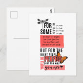 Onvoorwaardelijke liefde & acceptatie vriendschap briefkaart (Voorkant / Achterkant)