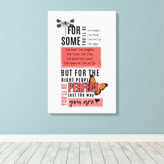 Onvoorwaardelijke liefde & acceptatie vriendschap  canvas afdruk (Insitu (Houten vloer))