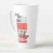 Onvoorwaardelijke liefde & acceptatie vriendschap  latte mok (Linkerhoek)