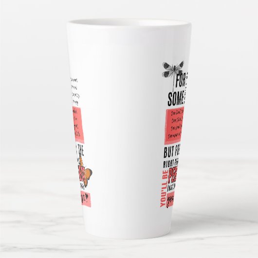 Onvoorwaardelijke liefde & acceptatie vriendschap  latte mok (Voorkant)