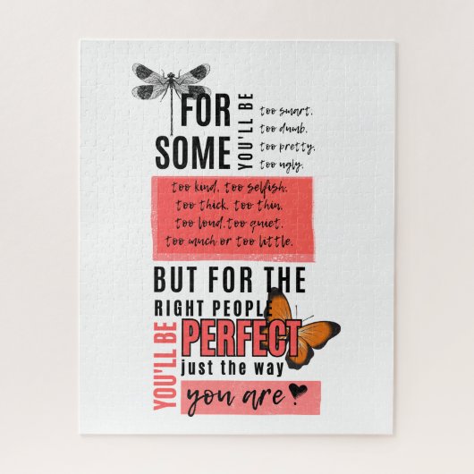 Onvoorwaardelijke liefde & acceptatie vriendschap legpuzzel (Verticaal)