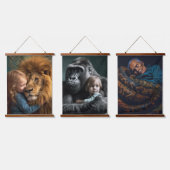 Onvoorwaardelijke liefde hangend wandkleed (Driedubbel)