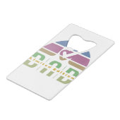 Onvoorwaardelijke liefde: het hart van het vadersc creditkaart flessenopener (Voorkant Gekanteld)