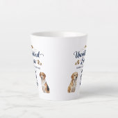 Onvoorwaardelijke liefde komt met vier poten - kle latte mok (Voorkant)