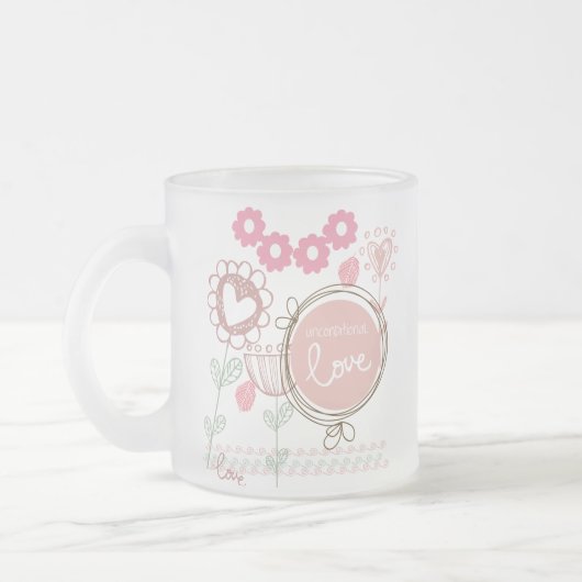 Onvoorwaardelijke liefde matglas koffiemok (Links)