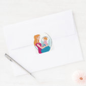 "Onvoorwaardelijke liefde: Moeder en Baby Liefde S Vierkante Sticker (Envelop)