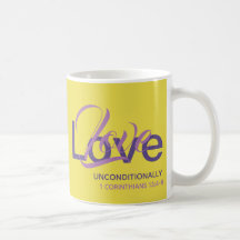 ONVOORWAARDELIJKE LIEFDE Monogram Christelijk Geel