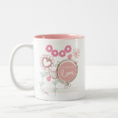 Onvoorwaardelijke liefde tweekleurige koffiemok (Links)