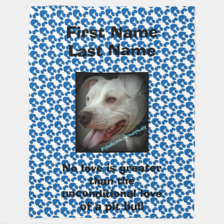 Onvoorwaardelijke liefde voor een Pit Bull (gepers Fleece Deken