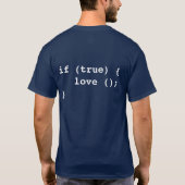 Onvoorwaardelijke liefde voor programmeurs t-shirt (Achterkant)
