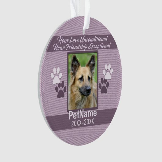 Onvoorwaardelijke liefdescompact aangepast ornament (voorkant)