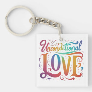 Onvoorwaardelijke Love Square-Sleutelhanger Sleutelhanger