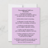Onvoorwaardelijke zelfliefdesherinnering magneet magnetische uitnodiging (Voorkant)