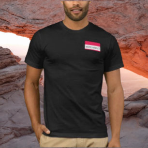 Onvriendelijke naamkaartje-shirt – Subtiele brutal T-shirt