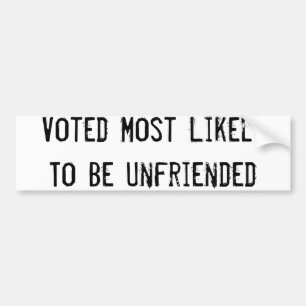 Onvriendelijkheid Bumpersticker