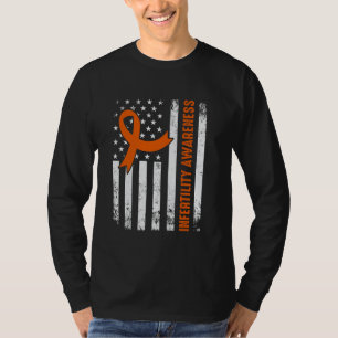 Onvruchtbaarheid Awareness Hart Oranje Lint IVF Tr T-shirt