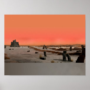Onvruchtbare Alien Planeet Poster