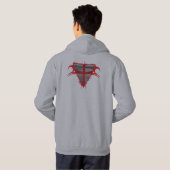 Onwaardige Servant (Red Logo)-beschermingskap Hoodie (Achterkant volledig)