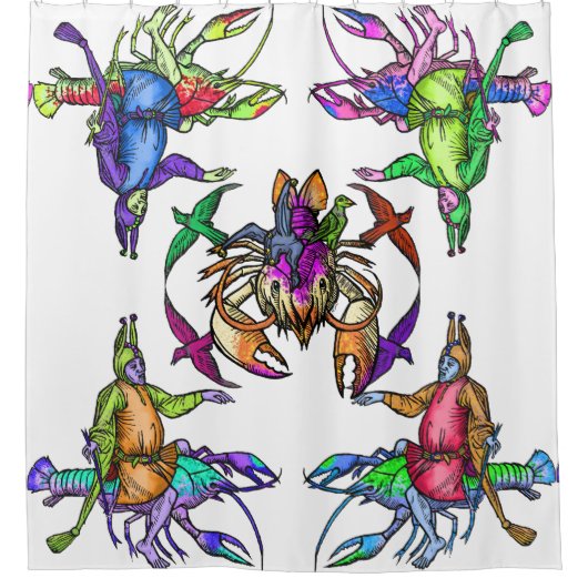 Onwaarschijnlijke Lobster Douchegordijn (Voorkant)