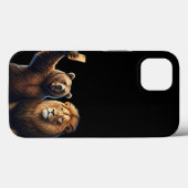 Onwaarschijnlijke vrienden: Beer & Lion Selfie Tel Case-Mate iPhone Case (Achterkant (horizontaal))